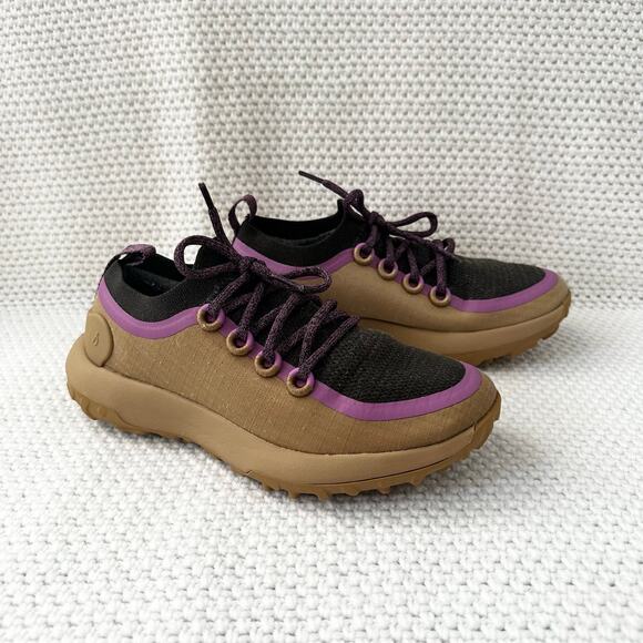 Allbirds Women Trail Runners SWT in Hazy Beige Lux Purple Running Sneakers 8.5 - Picture 1 of 10
